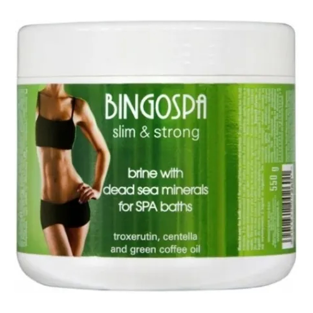 BingoSpa slim & strong Solanka z minerałami Morza Martwego z trokserutyną, centellą i olejkiem z zielonej kawy 550g