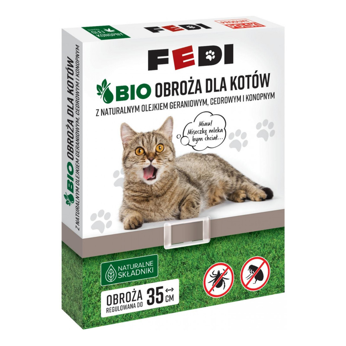 Fedi OBROŻA DLA KOTÓW PRZECIW PCHŁOM I KLESZCZOM