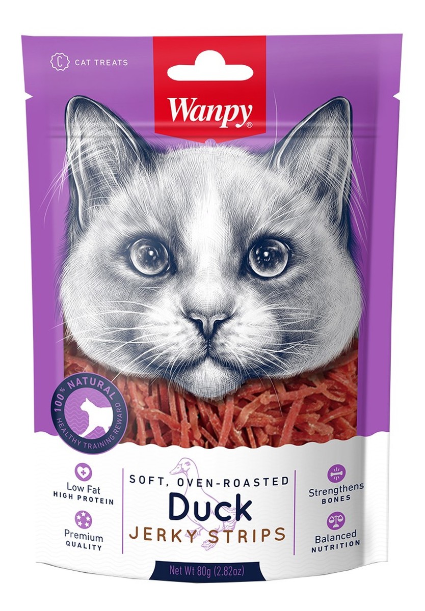 Cats przekąski dla kotów duck-paseczki z kaczki