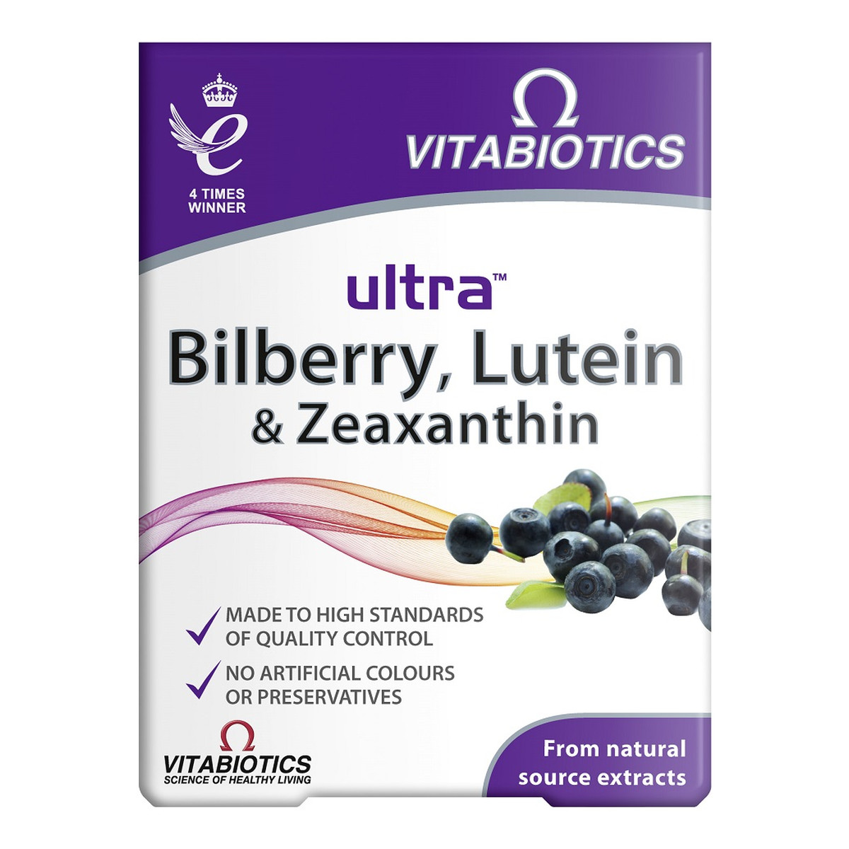 Vitabiotics Ultra bilberry lutein zeaxanthin suplement diety 30 tabletek