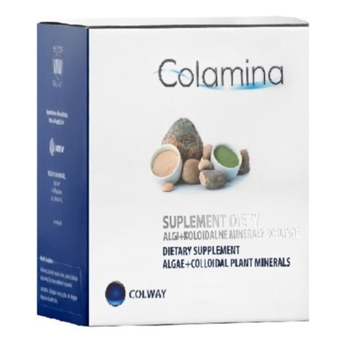 Colway Colamina Dietary Supplement suplement diety z algami i koloidalnymi minerałami roślinnymi 100 kapsułek