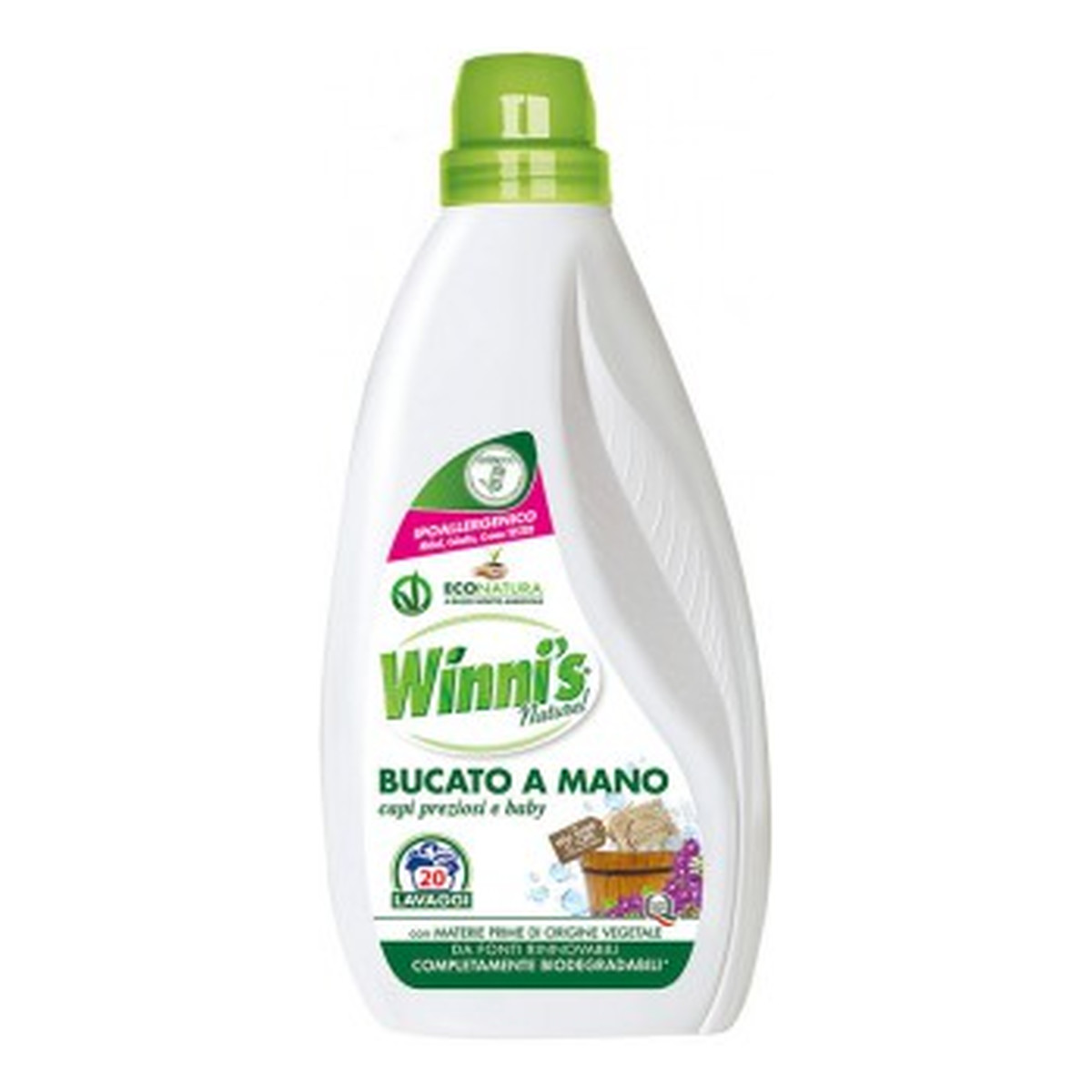 Winni's Płyn do prania ręcznego i w pralce, do delikatnych tkanin, Wzbogacony Aleppo 750ml