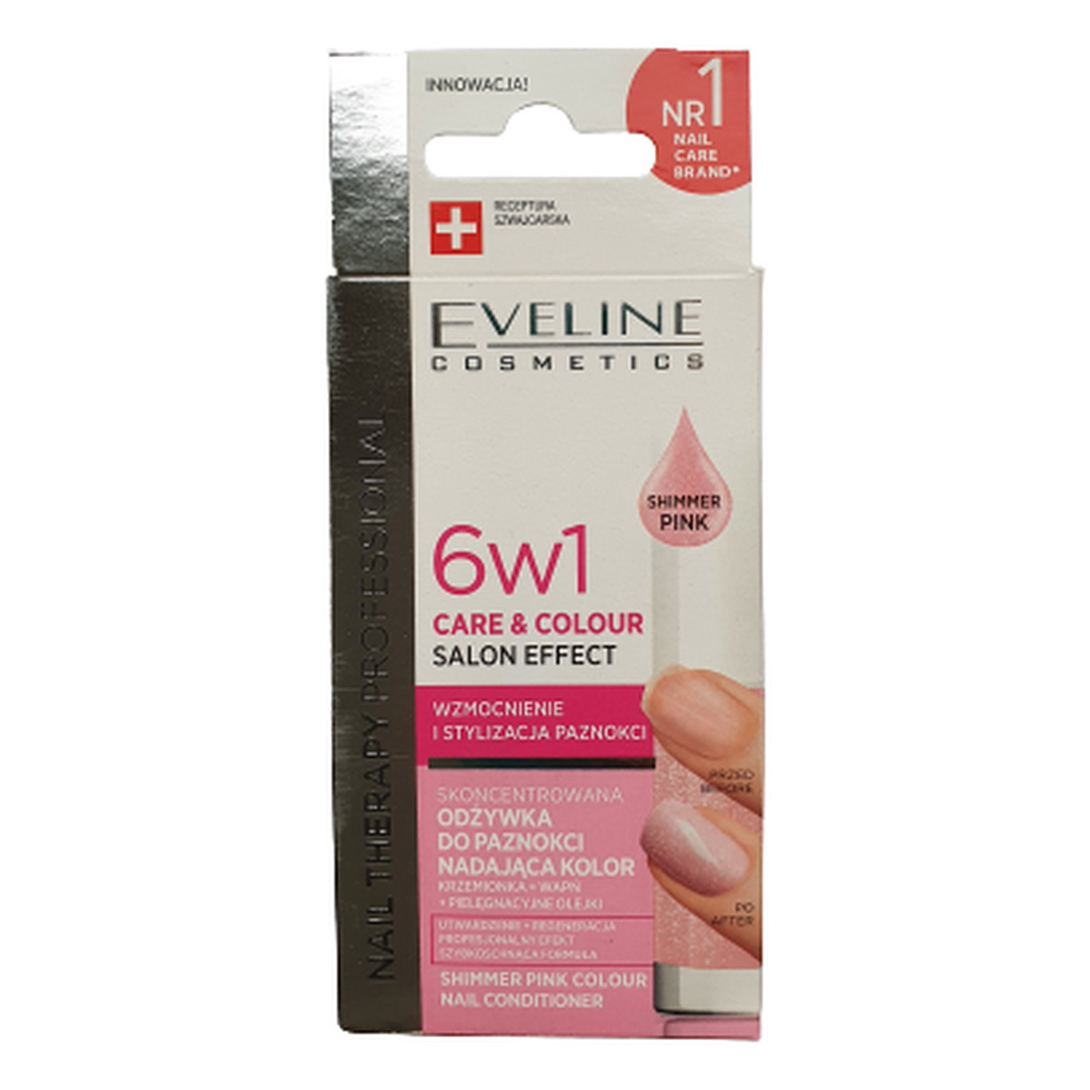 Eveline Kolor Odżywka do paznokci 6w1 Color-Pink 5ml