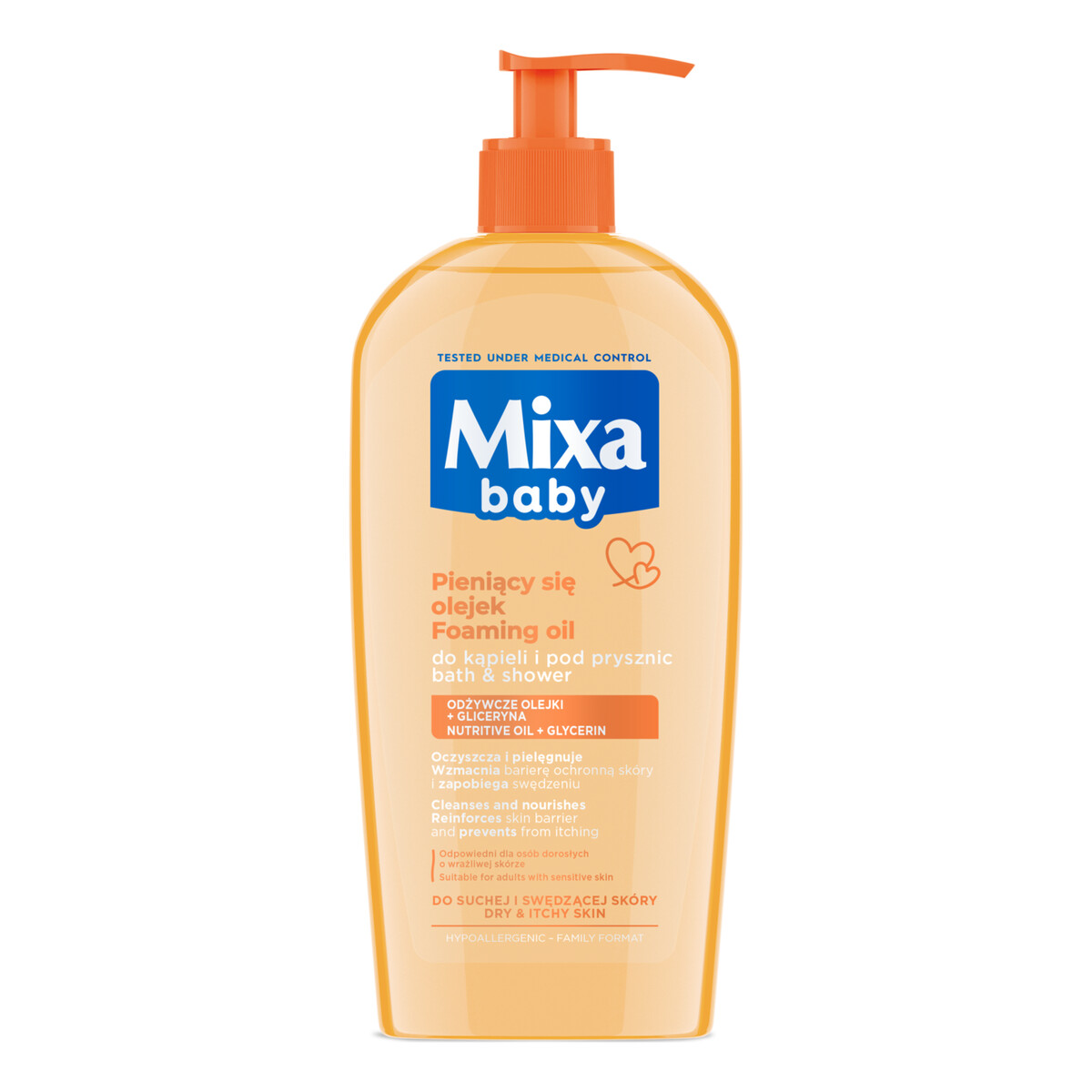 Mixa Baby Delikatny Płyn Do Kąpieli i Mycia z Olejkiem 2x400ml
