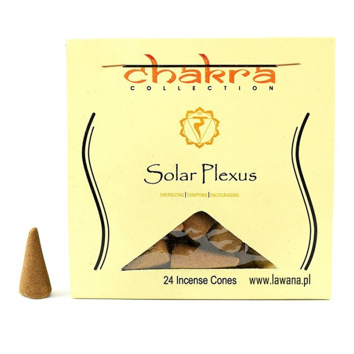 Chakra Solar Plexus Kadzidła stożkowe na 3 Czakrę 24 szt.
