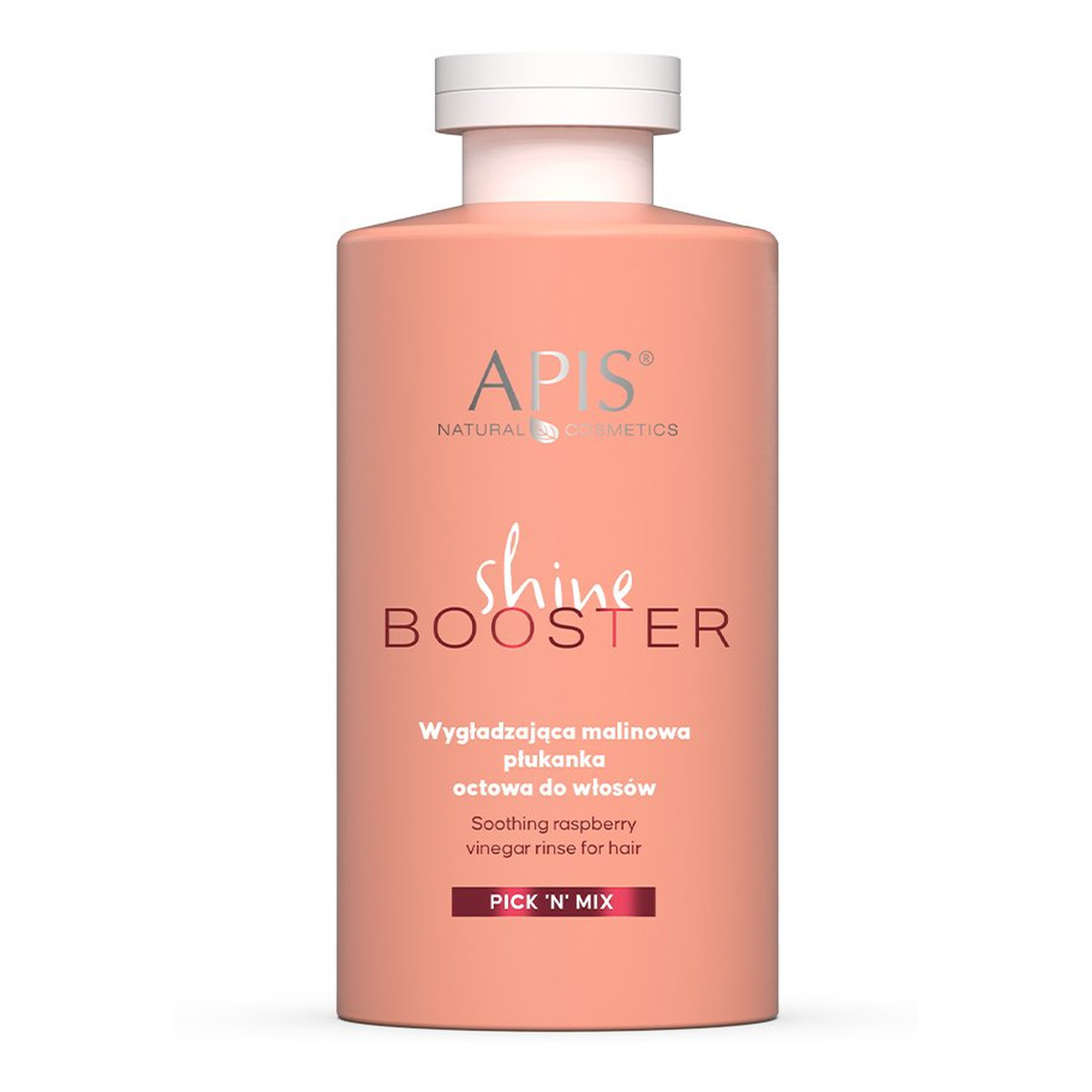 Apis PICK'N'MIX Wygładzająca malinowa płukanka octowa do włosów 300ml