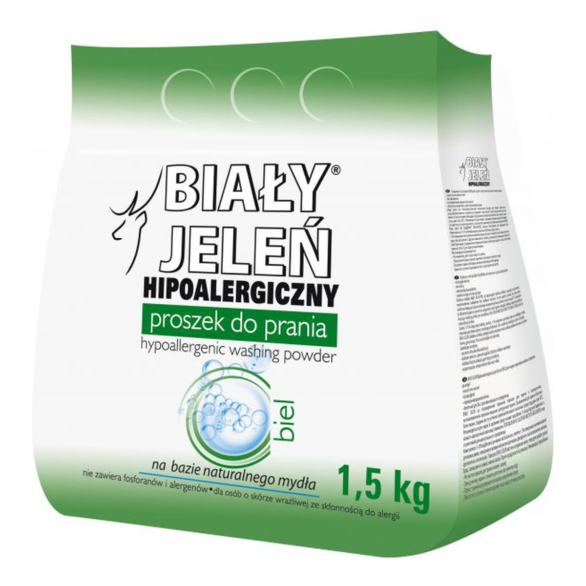 Biały Jeleń Hipoalergiczny Proszek Do Prania Biel 1500g