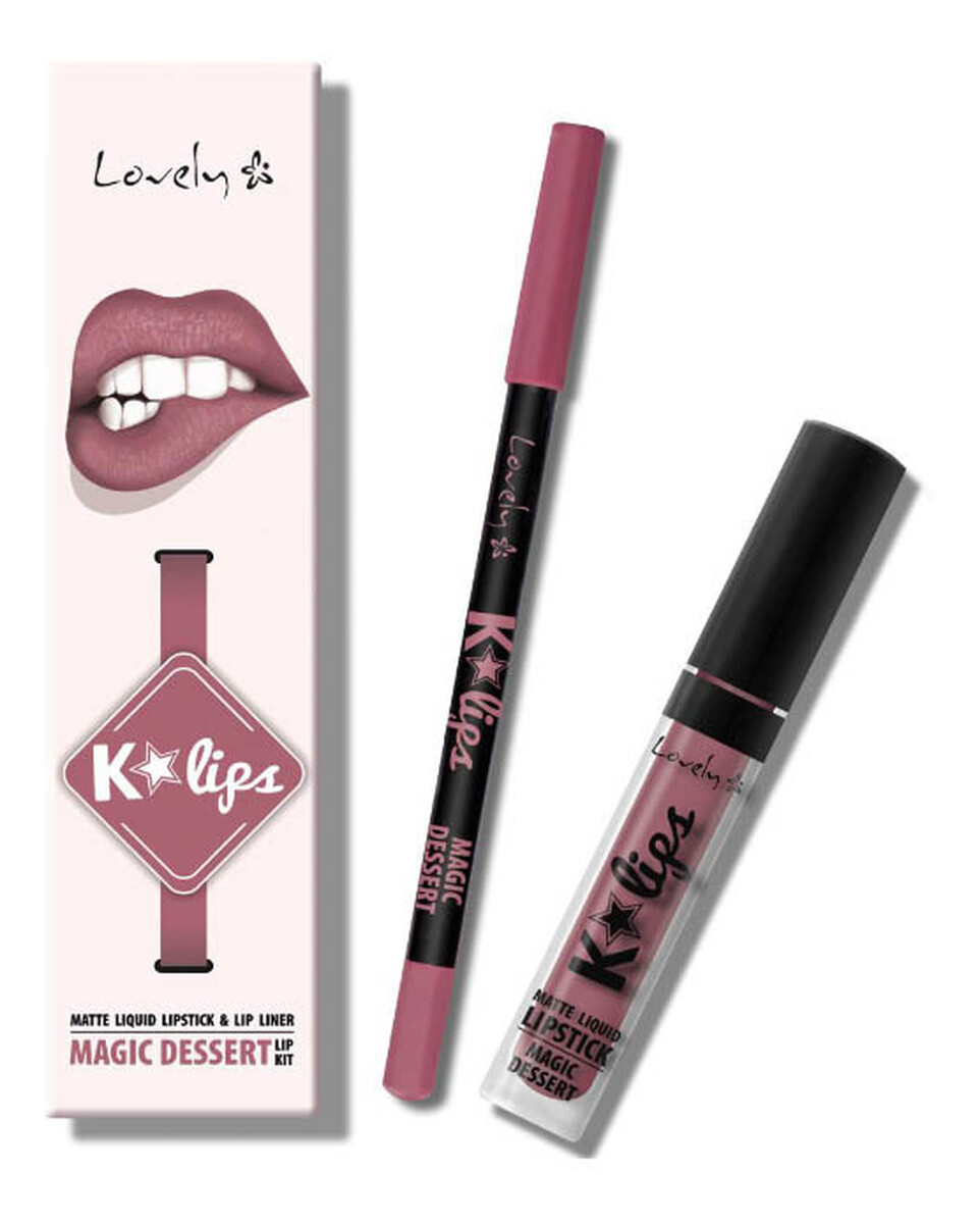 Zestaw Matte Liquid Lipstick & Lip liner Neutral Beauty Magic Dessert (07)