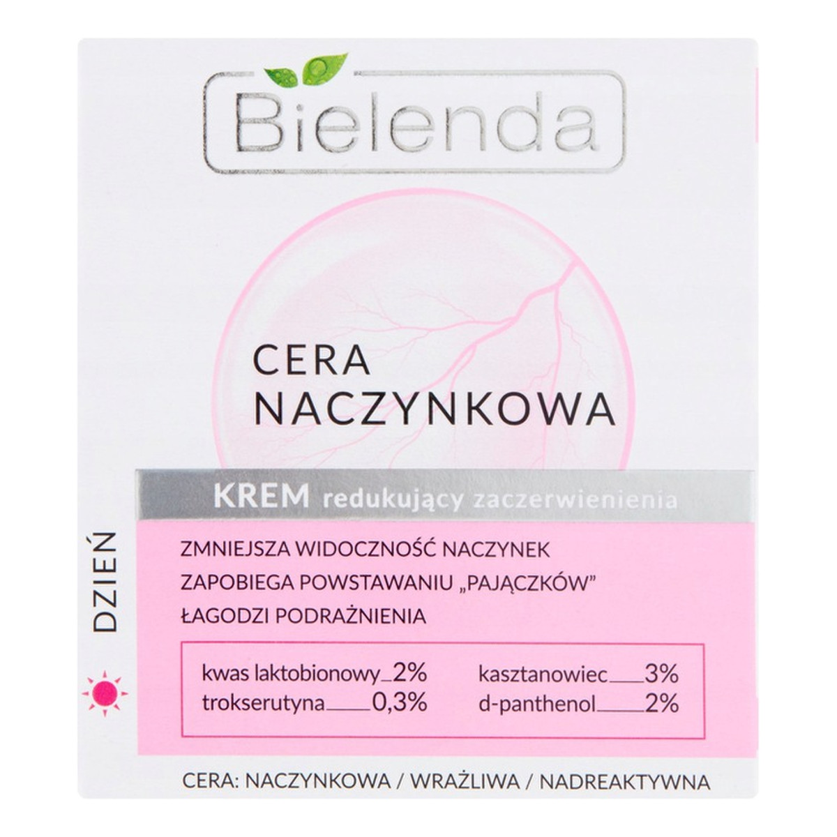 Bielenda CERA NACZYNKOWA Krem redukujący zaczerwienienia na dzień