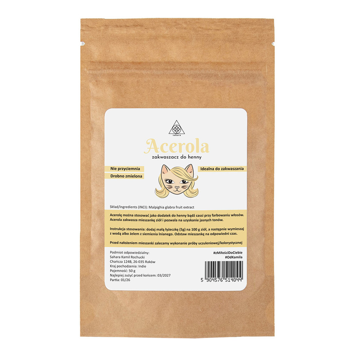 Sahara Zakwaszacz do henny Acerola 50g