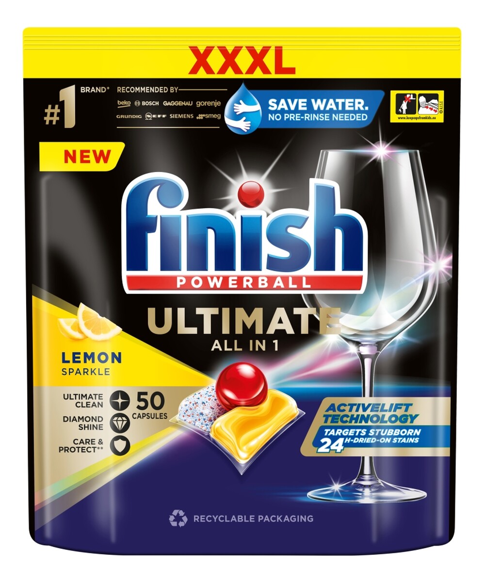 Ultimate all in 1 kapsułki do zmywarki lemon 50szt