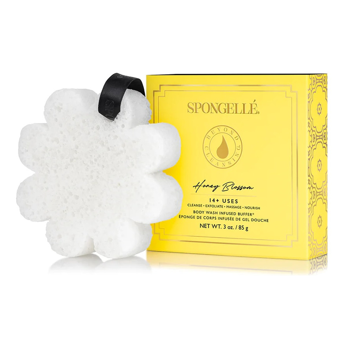 Spongelle Boxed Flower Gąbka nasączona mydłem do mycia ciała Honey Blossom