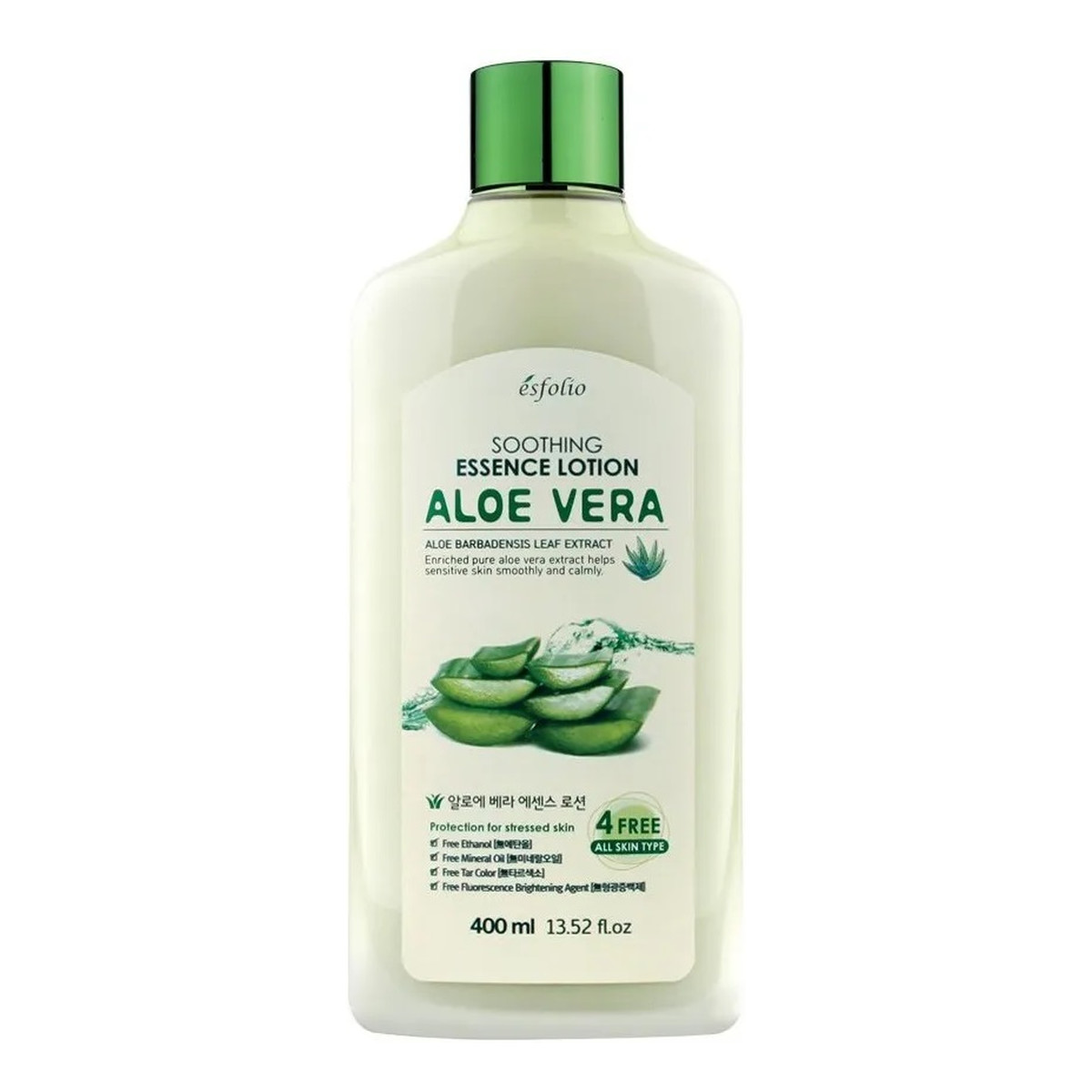 Esfolio Aloe vera łagodząco-nawilżająca esencja do twarzy i ciała z ekstraktem z aloesu 400ml