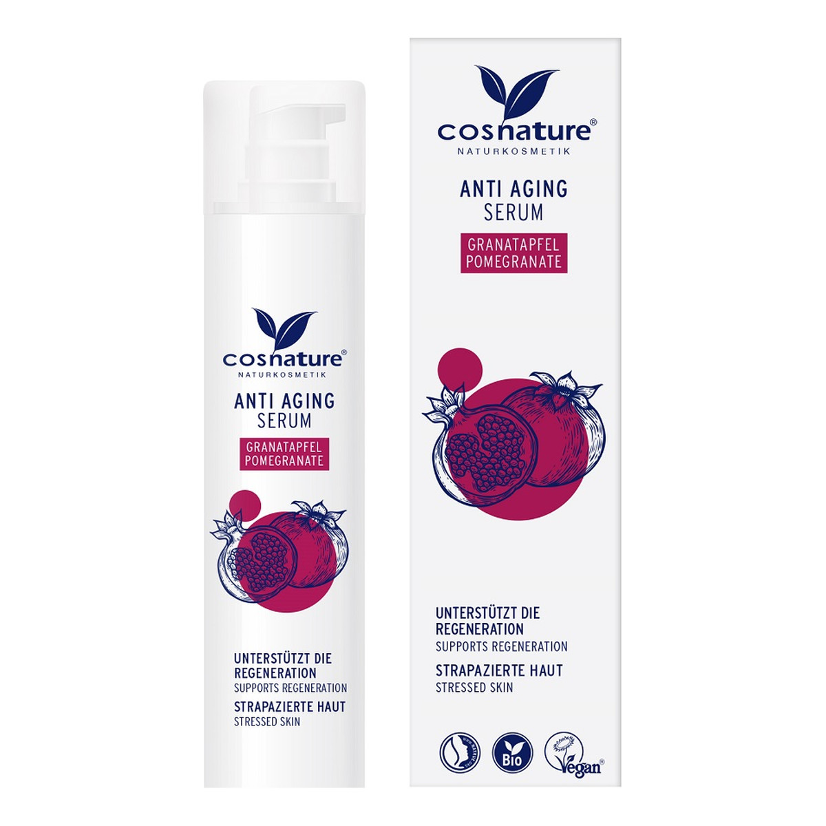 Cosnature Anti Aging Serum naturalne regenerujące serum z owocem granatu 30ml
