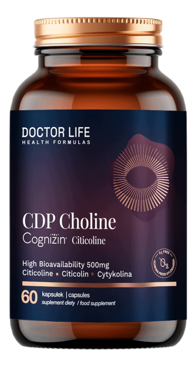 CDP Choline Cognizin Citicoline suplement diety 60 Kapsułek