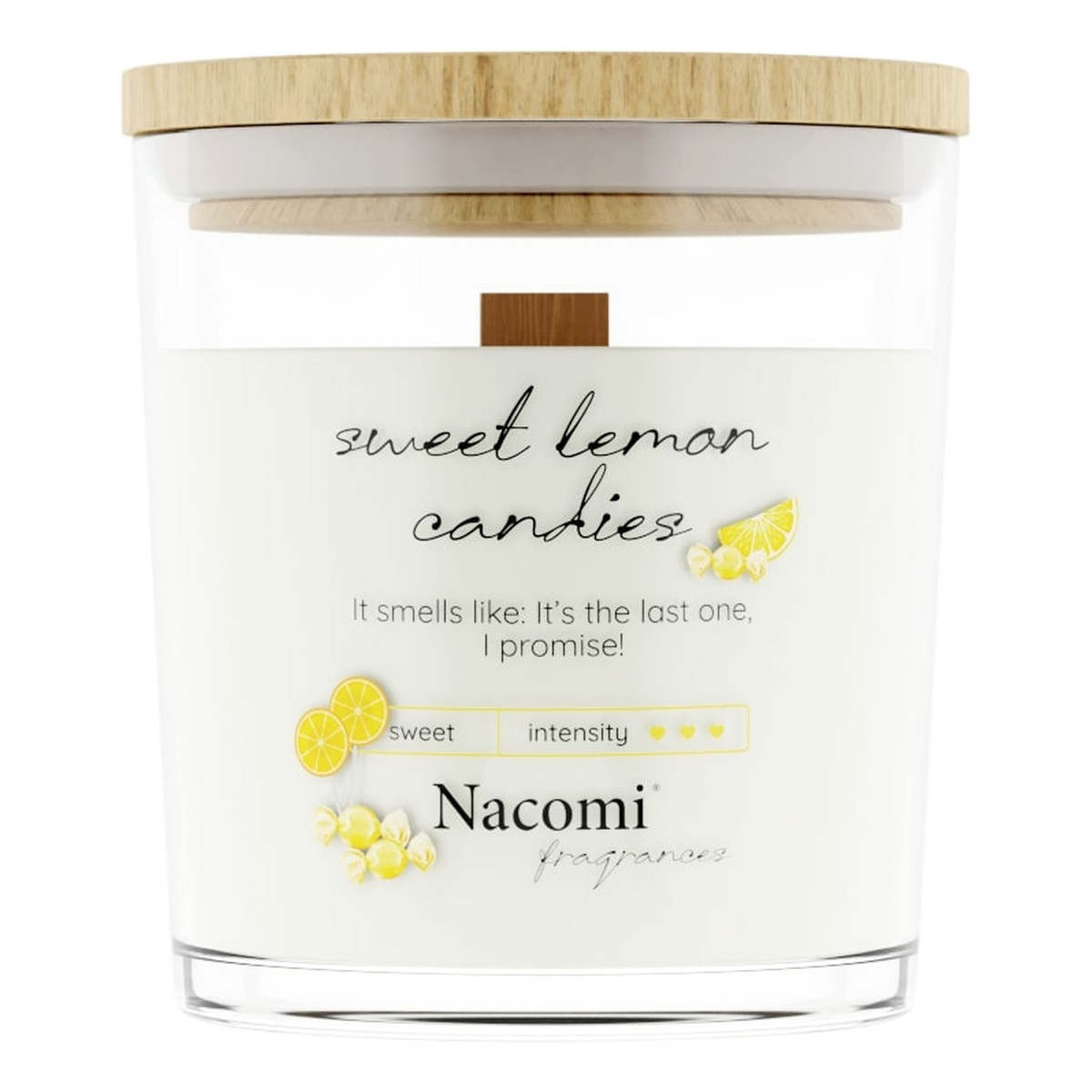Nacomi Fragrances Świeca zapachowa sojowa - Sweet lemon candies 140g