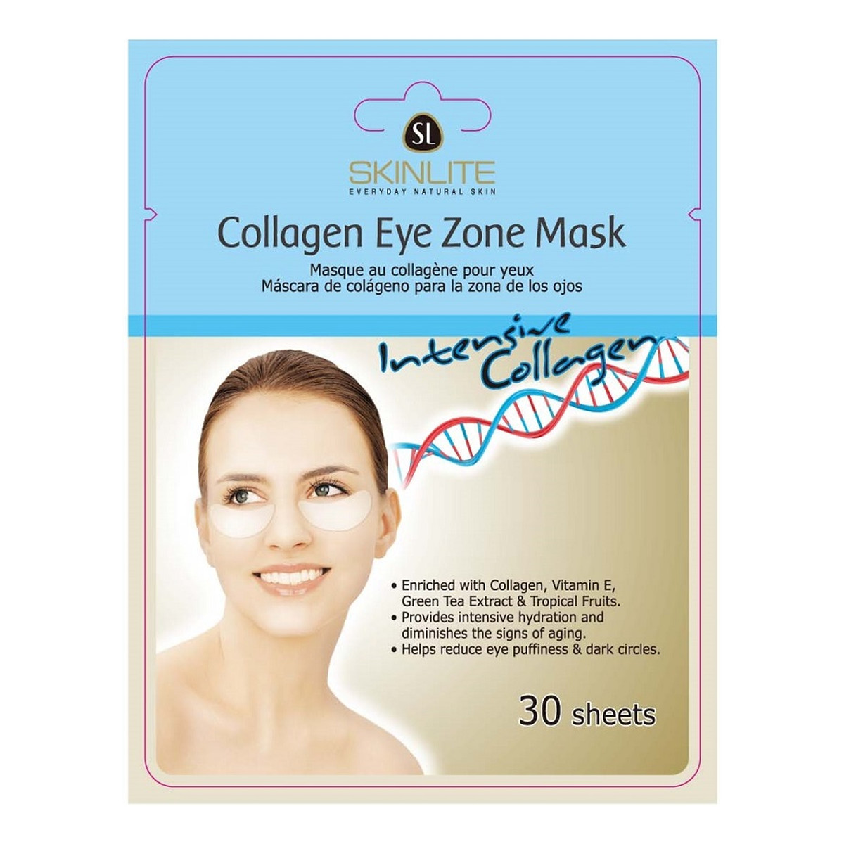 SkinLite Collagen eye zone mask płatki pod oczy kolagen 30szt