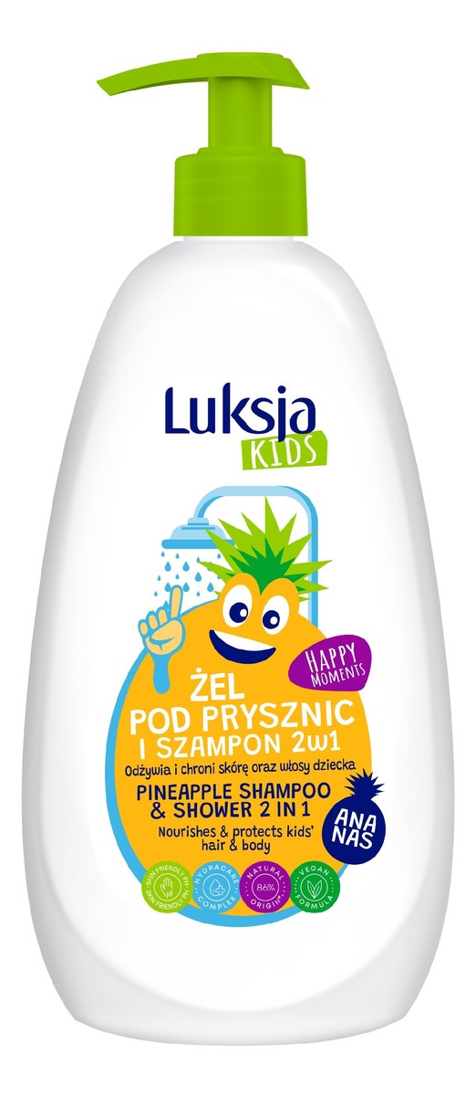 Żel pod prysznic i Szampon 2w1 dla dzieci - Ananas