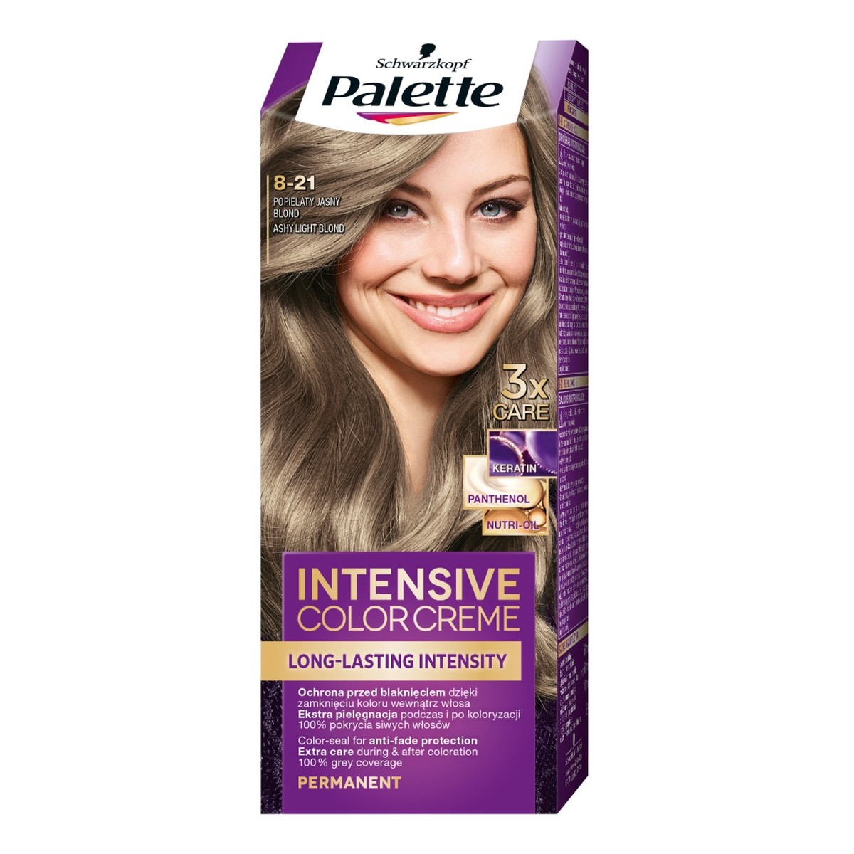Palette Intensive Color Creme farba do włosów w Kremie 8-21 popielaty jasny blond