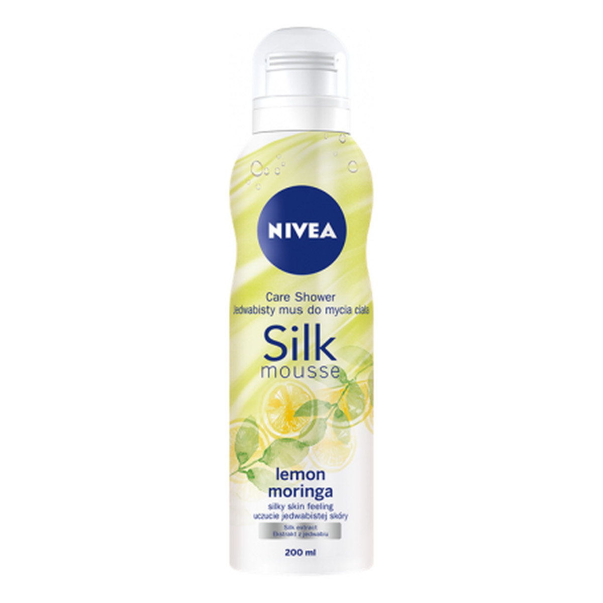 Nivea Silk Mousse Jedwabisty mus do mycia Lemon & Moringa 200ml