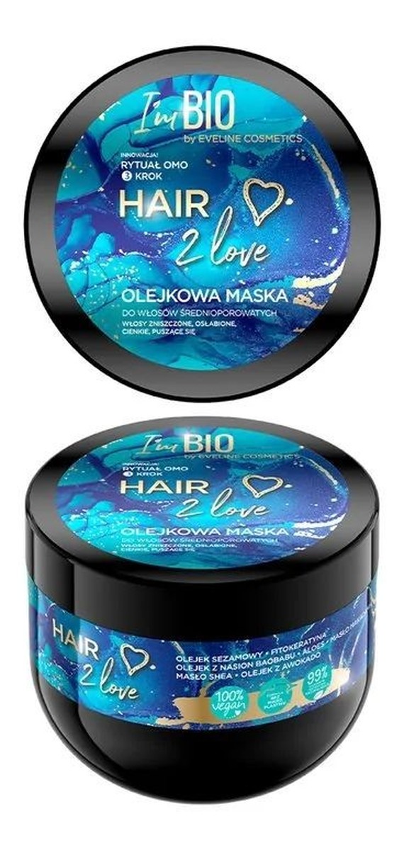 Hair 2 Love Olejkowa Maska do włosów średnioporowatych