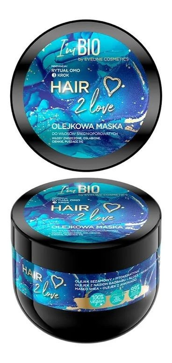 Hair 2 Love Olejkowa Maska do włosów średnioporowatych