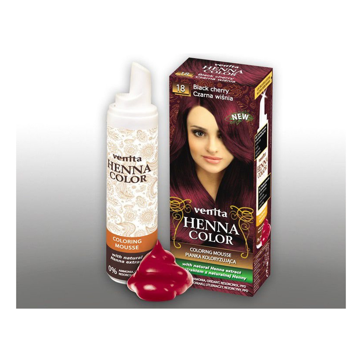 Venita Henna Color Pianka koloryzująca Czarna Wiśnia (18) 75ml