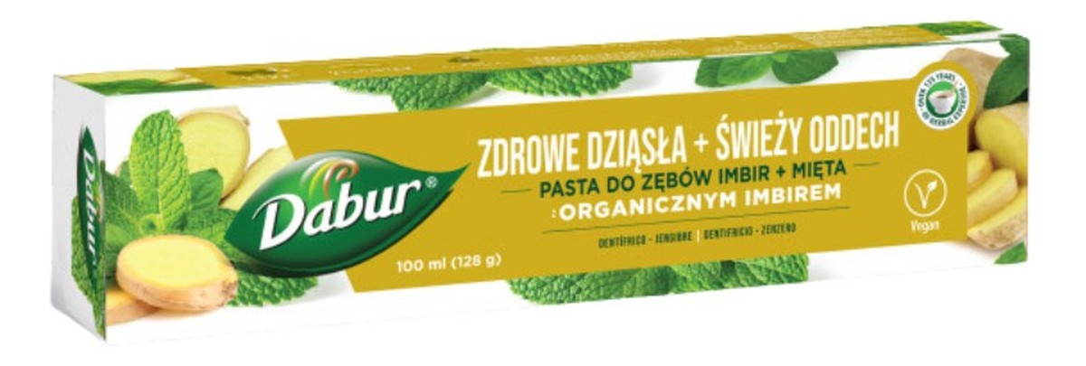 Pasta do zębów Dabur z Organicznym Imbirem i Mięta