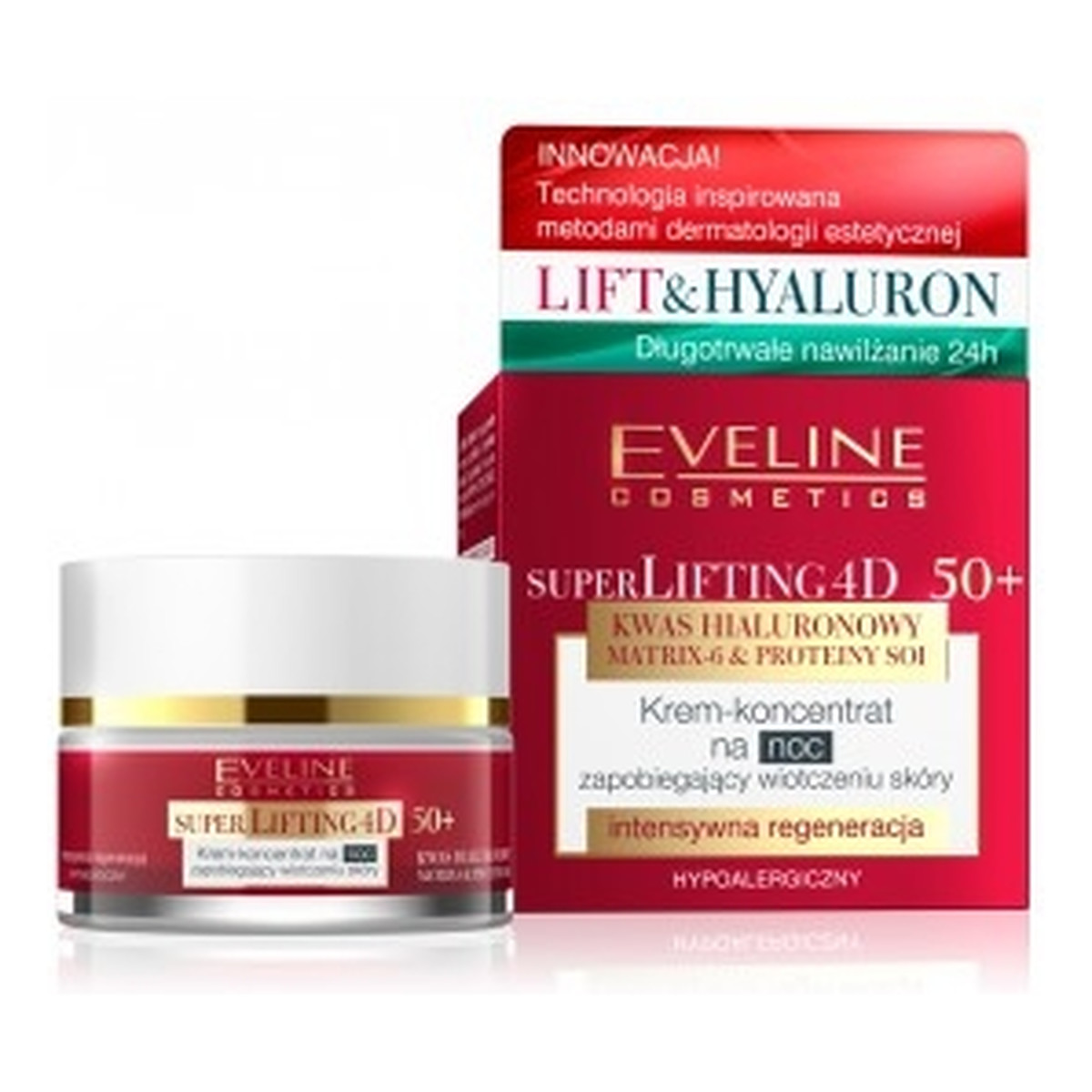 Eveline 50+ Super Lifting 4D Krem-Koncentrat Na Noc 50ml