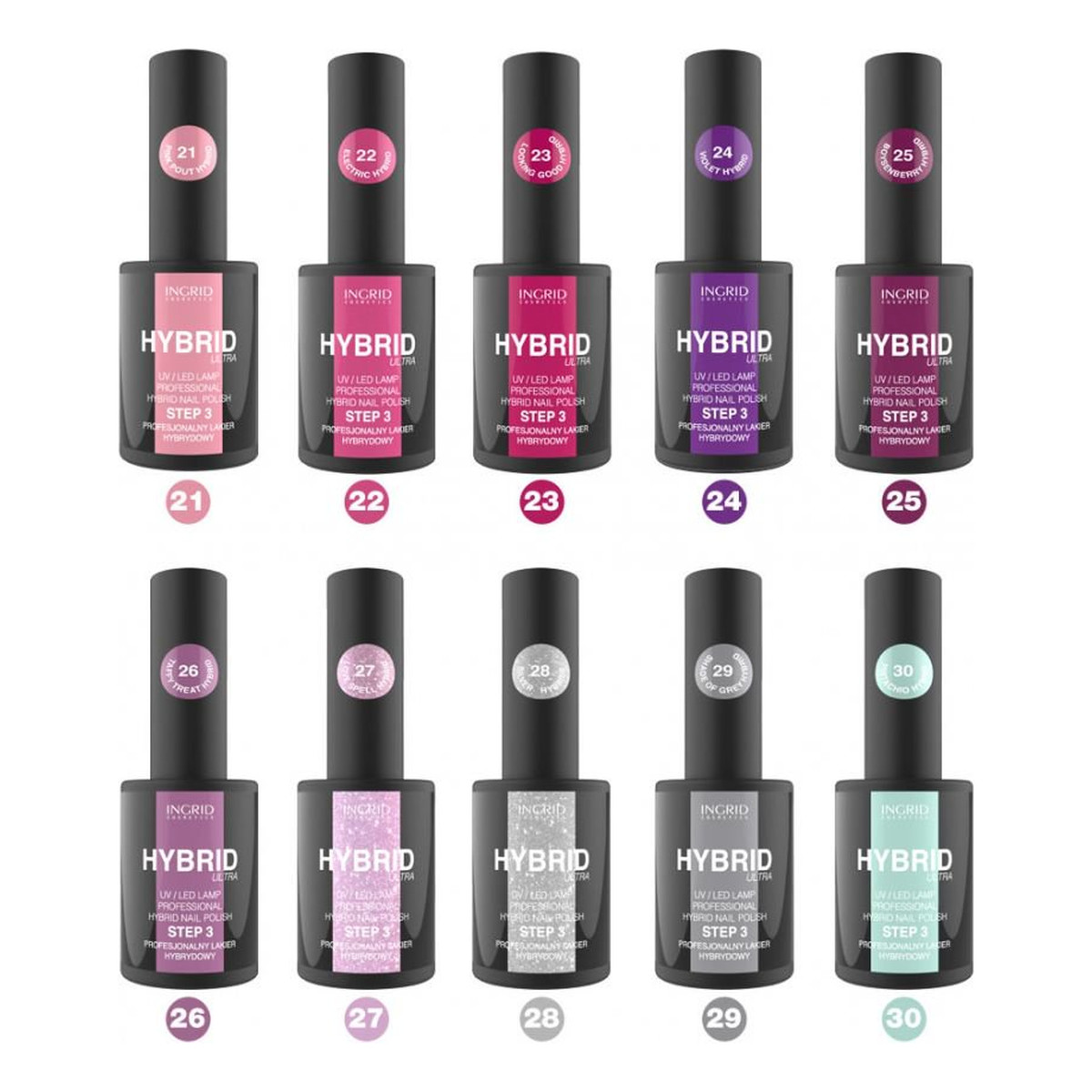 Ingrid Hybrid Ultra lakier hybrydowy do paznokci 7ml