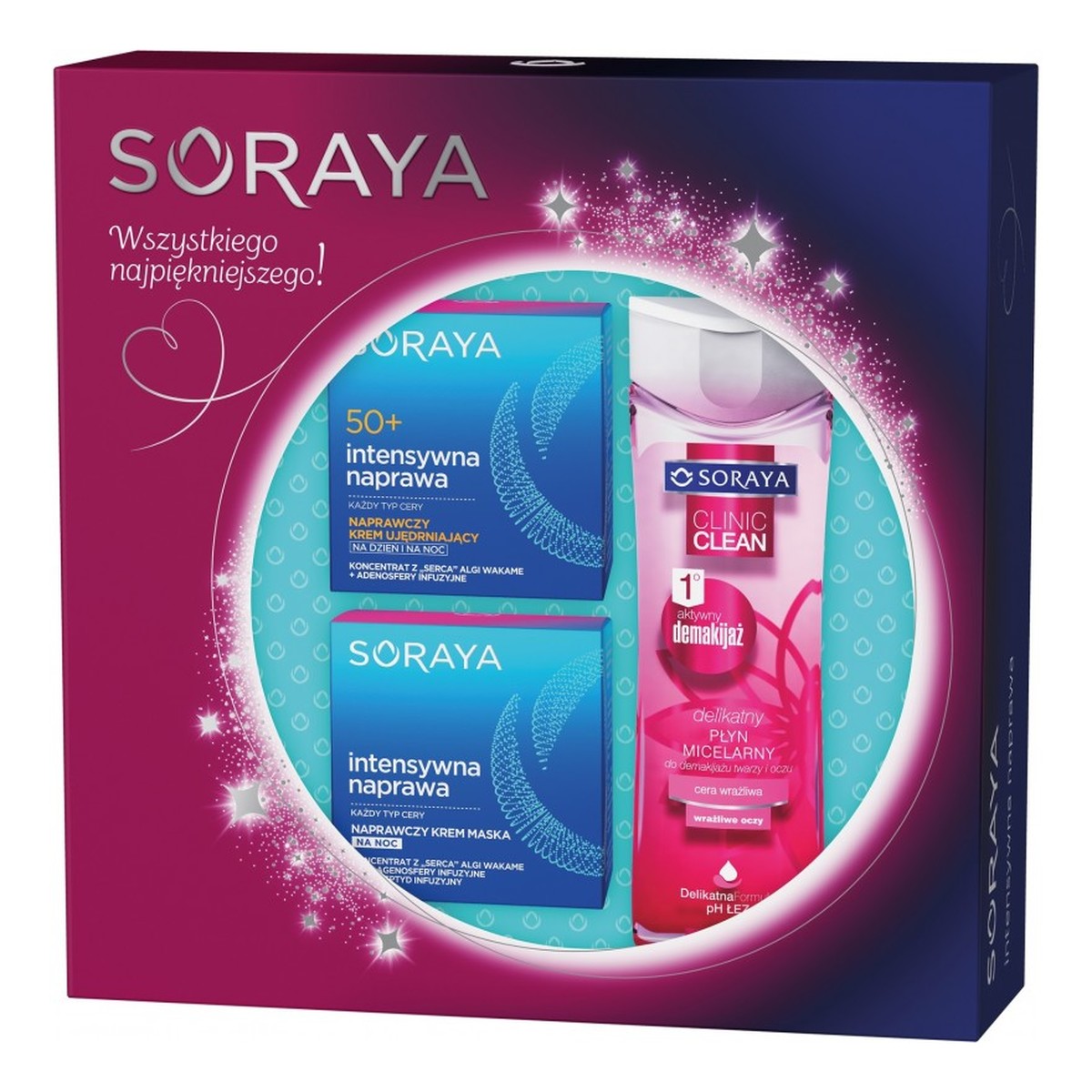 Soraya Intensywna Naprawa 50+ zestaw prezentowy 200ml