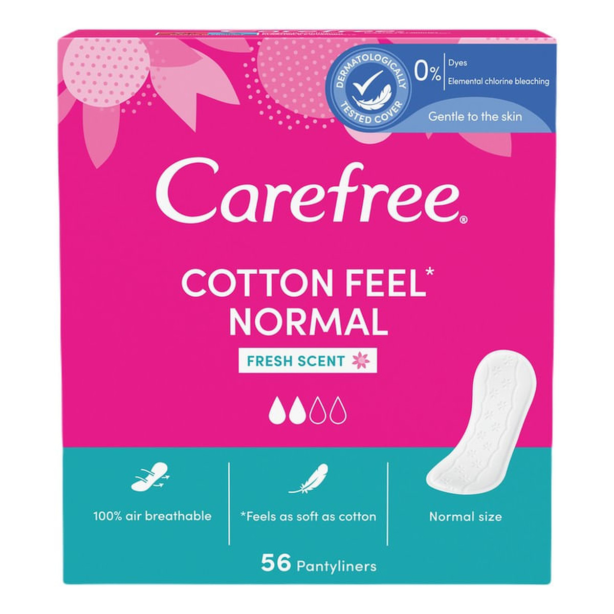 Carefree Cotton Fresh Wkładki higieniczne 56 szt