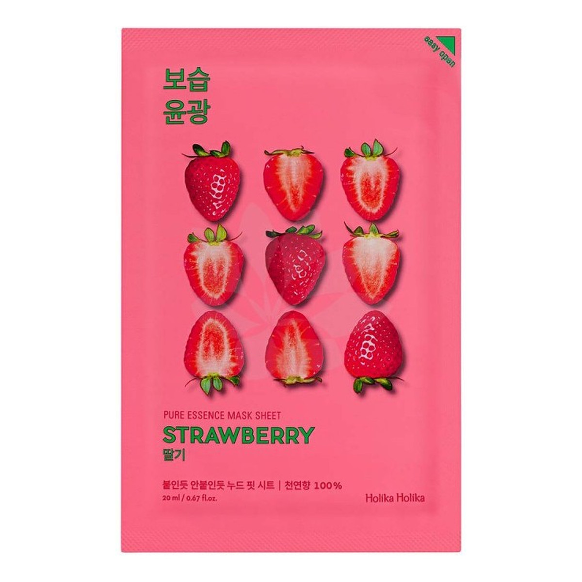 Holika Holika Pure Essence Mask Sheet Strawberry Maseczka do twarzy z ekstraktem z truskawek 20ml