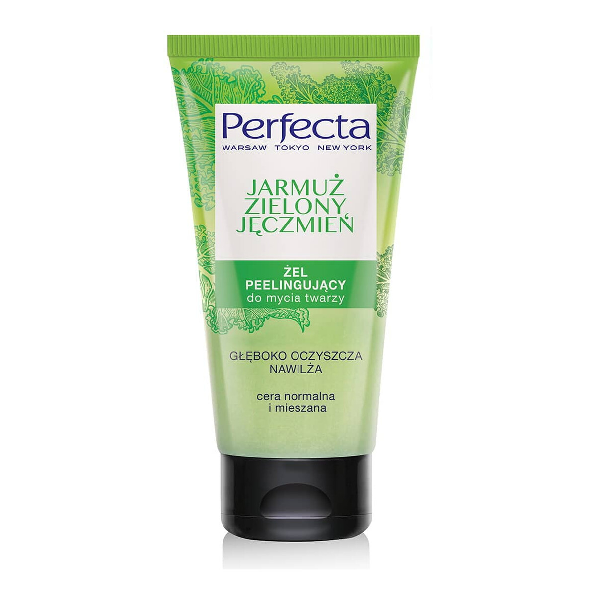Perfecta żel peelingujący do mycia twarzy Jarmuż & Zielony Jęczmień 150ml