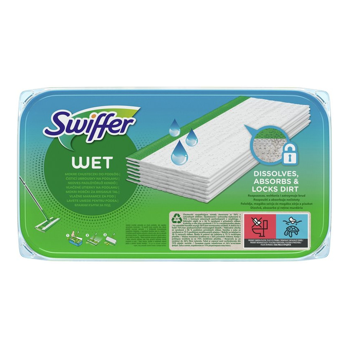 Swiffer Wet Mokre ściereczki do podłogi Citrus 10szt.