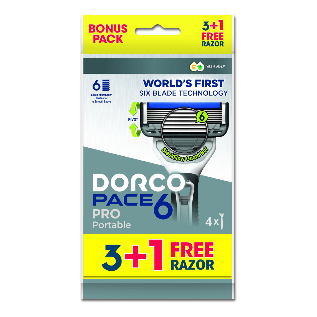 Dorco Pace 6 Pro Maszynka do golenia jednorazowa 6 ostrzy