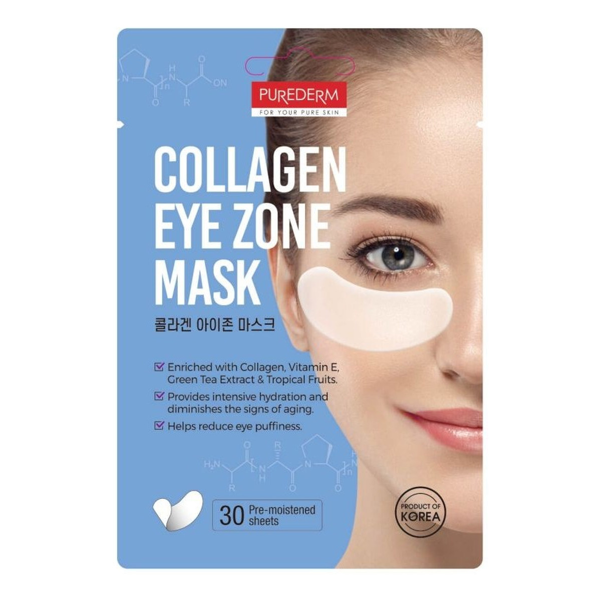 Purederm Collagen Eye Zone Mask kolagenowa maseczka pod oczy 30szt.