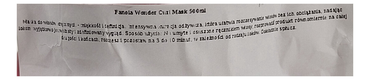 Maska Wygładzająca do Włosów Kręconych i Falowanych
