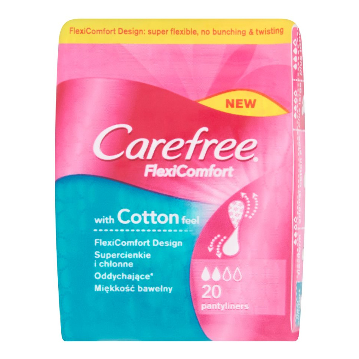 Carefree Flexi Comfort Cotton Feel Wkładki higieniczne 20szt.