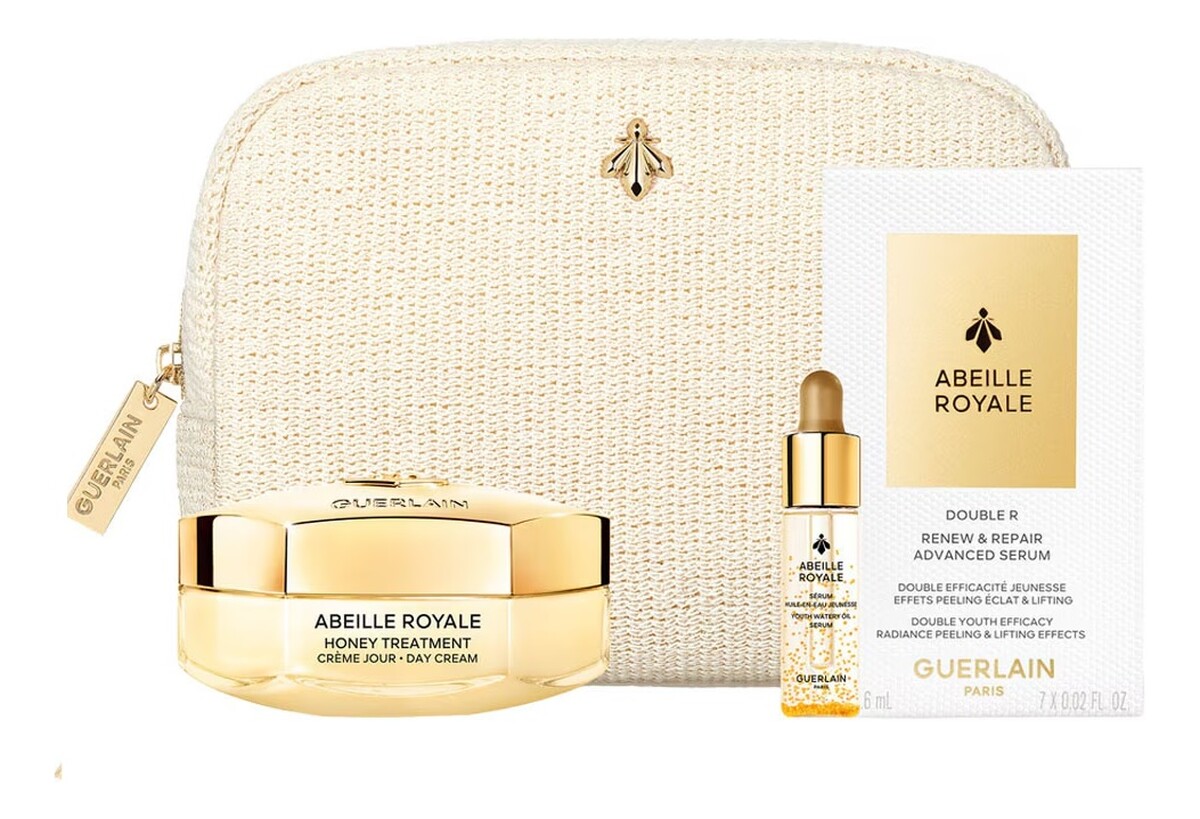 Zestaw krem na dzień 50ml + serum odżywcze 5ml + serum o podwójnej skuteczności 7x0.6ml + kosmetyczka