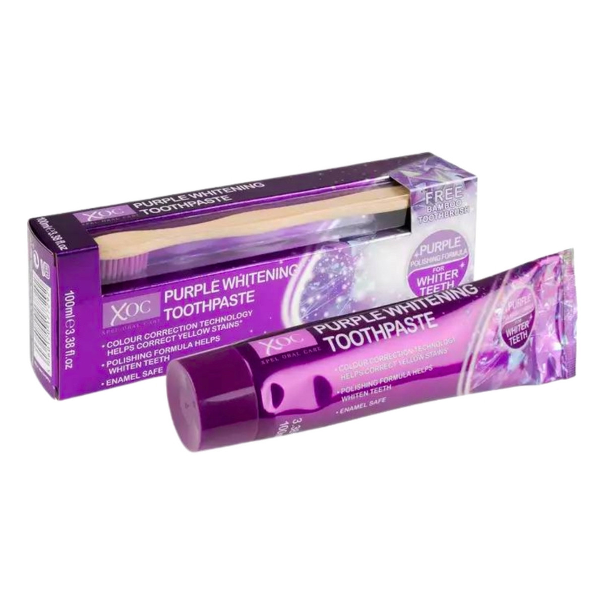 Xpel Purple Pasta do zębów + Szczoteczka 100ml