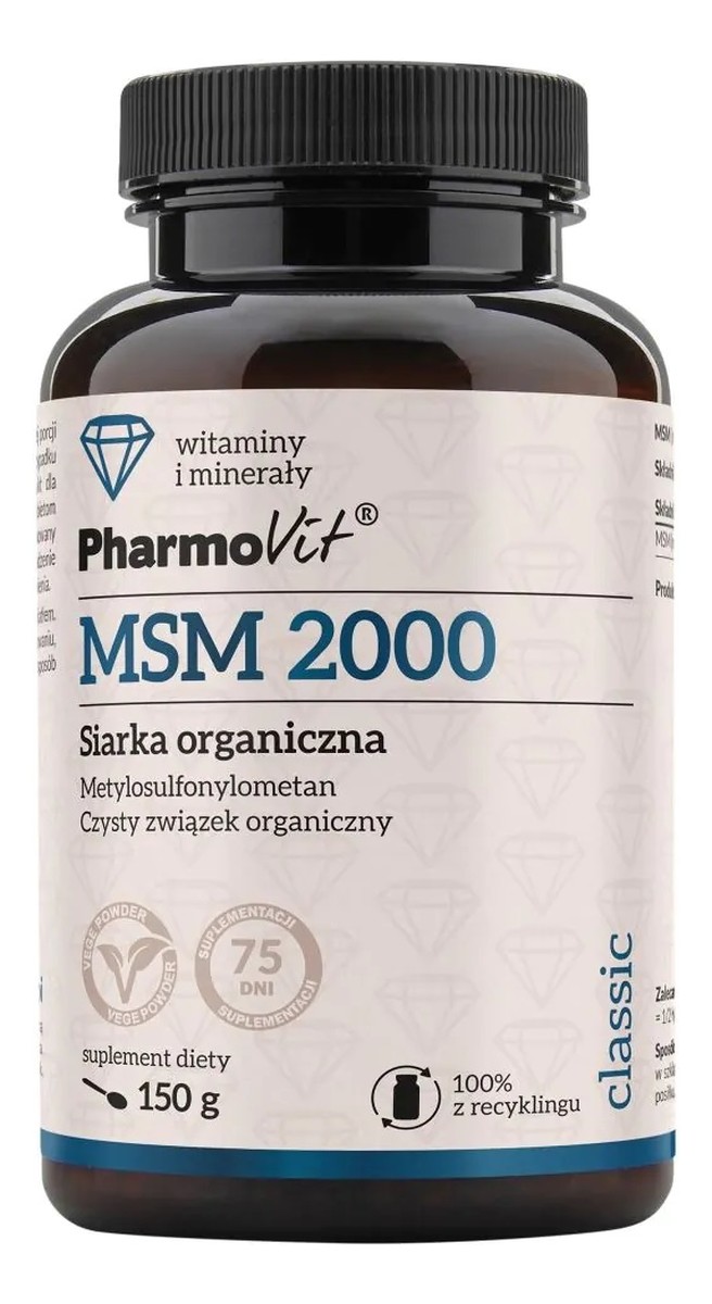 MSM 2000 Siarka Organiczna suplement diety 150 g