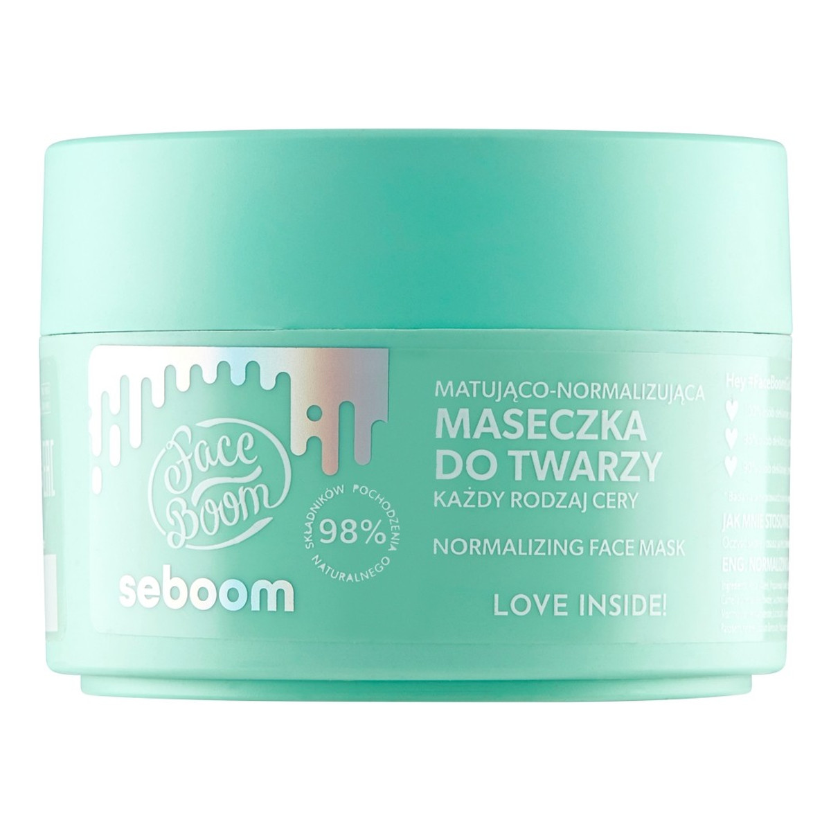 Face Boom Seboom Matująco-normalizująca Maseczka do twarzy - każdy rodzaj cery 45g