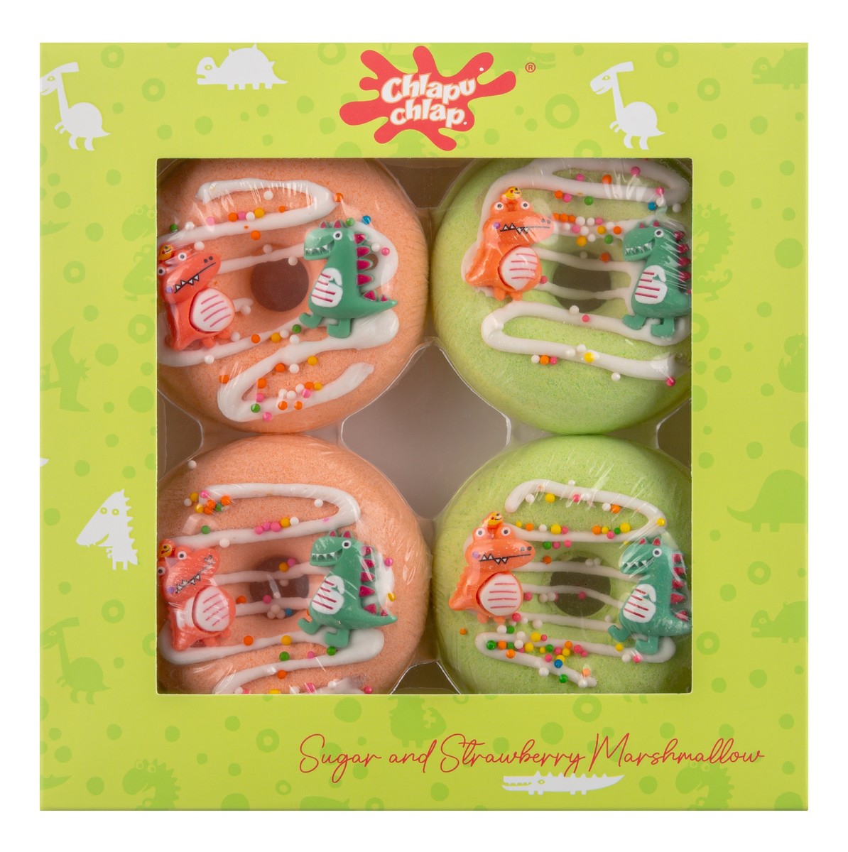 Zestaw donut do kąpieli pianka cukrowa 4 szt