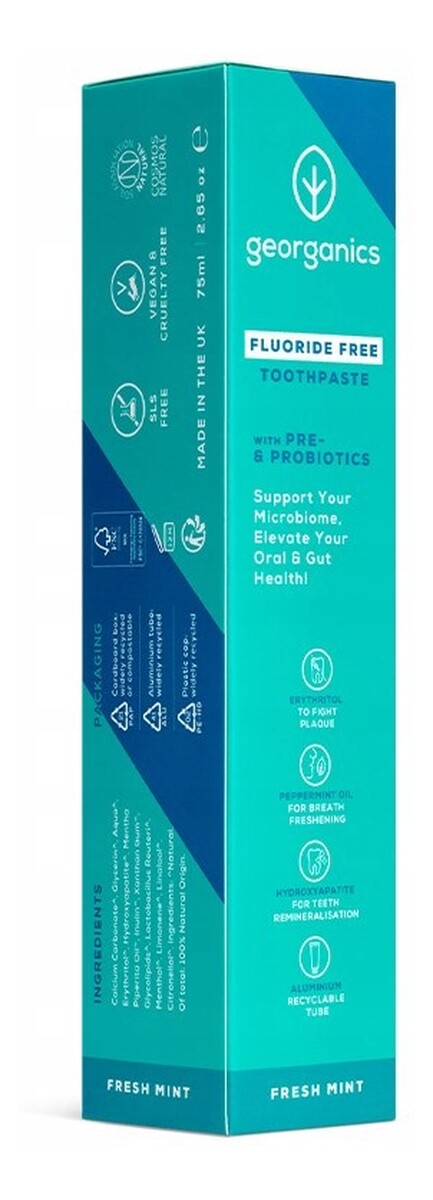 Pasta do zębów z prebiotykami i probiotykami