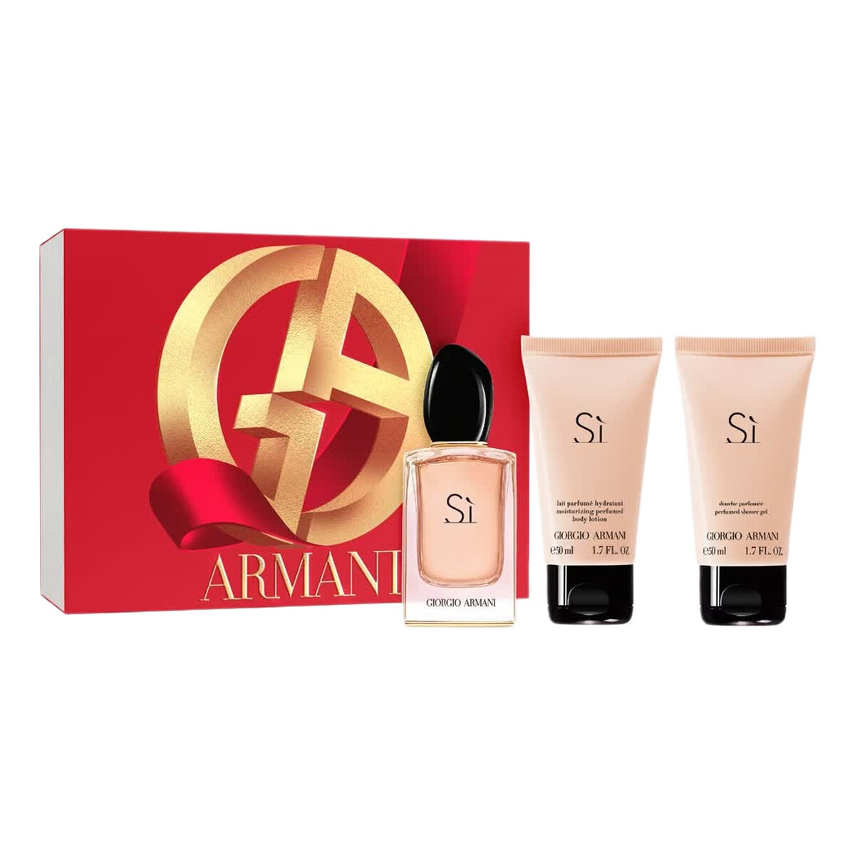 Giorgio Armani Si Zestaw woda perfumowana spray 50ml + balsam do ciała 50ml + żel pod prysznic 50ml