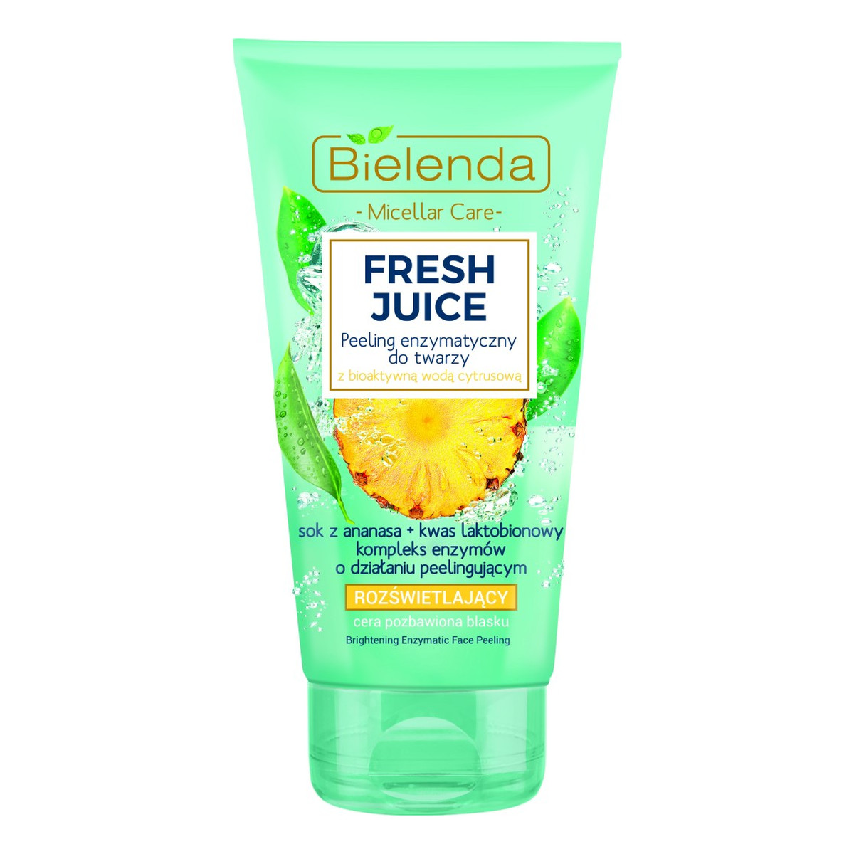 Bielenda Fresh Juice Peeling enzymatyczny rozświetlający z wodą cytrusową Ananas 150g