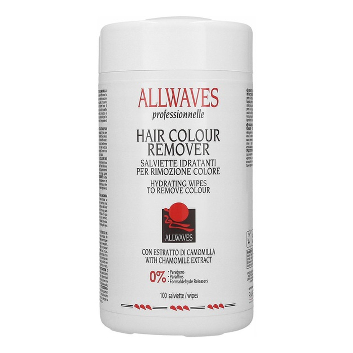 Allwaves Hair Colour Remover chusteczki nawilżające do usuwania śladów farby ze skóry 100szt