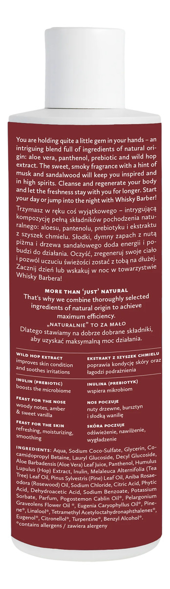 Energetyzujący żel do mycia ciała – Whisky Barber