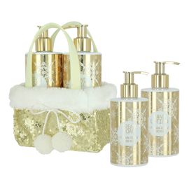 Gold Christmas Zestaw Hand Lotion Balsam do rąk + Cream Soap Mydło w płynie